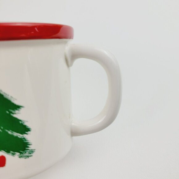 Pfaltzgraff Marimekko Christmas Tree Coffee Mug Red Trim Finland Style Design - Picture 5 of 10